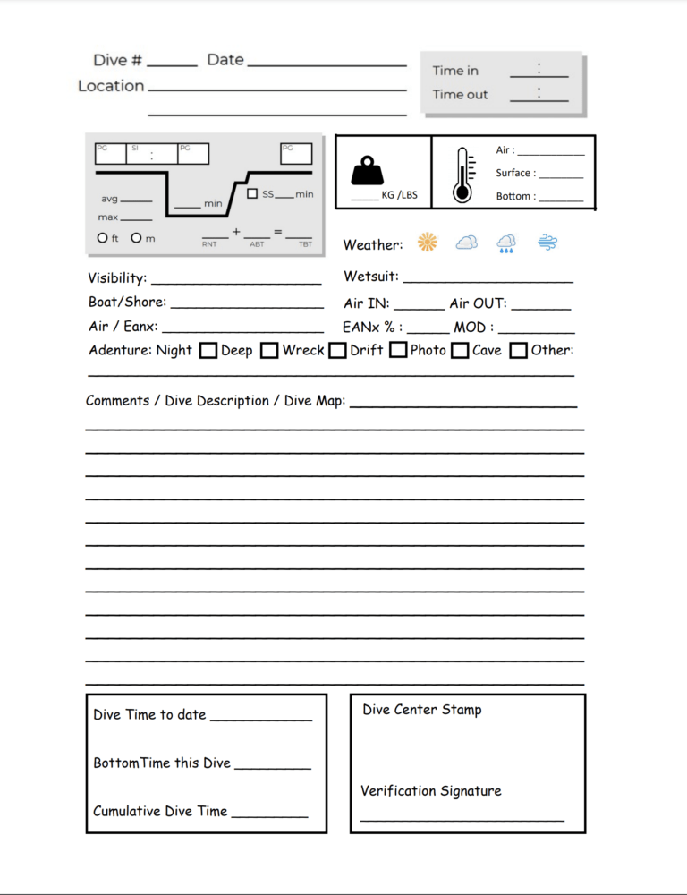 Create Your Dive LogBook - The Best Scuba Diving Gear